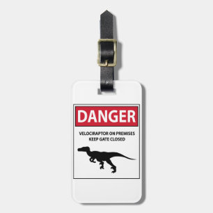 Danger Sign (Raptors) Luggage Tag