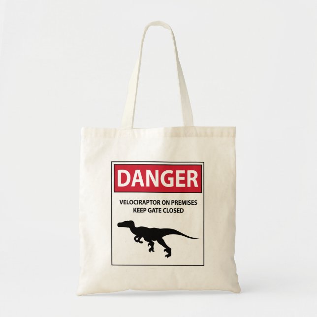Danger Sign (Raptors) Tote Bag (Front)