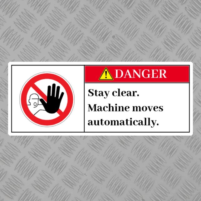 Danger Stay Clear Label (Creator Uploaded)