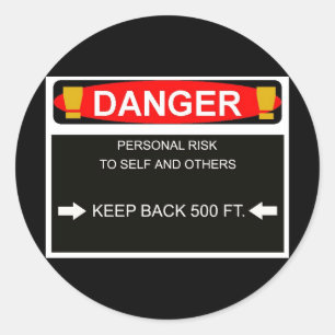 danger sticker