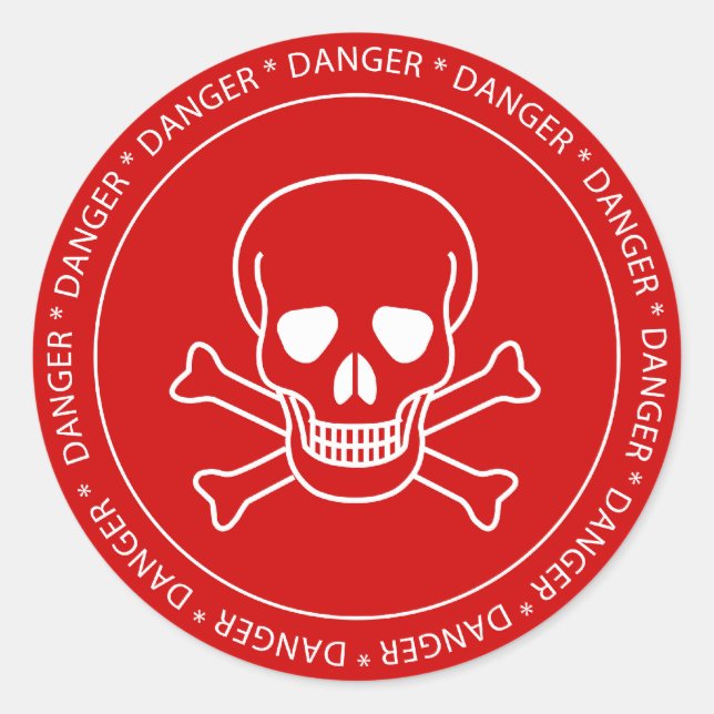 Danger - Sticker pour les signes du crâne (Devant)
