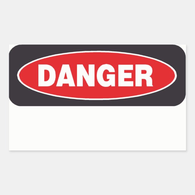 Danger Sticker Template (Front)