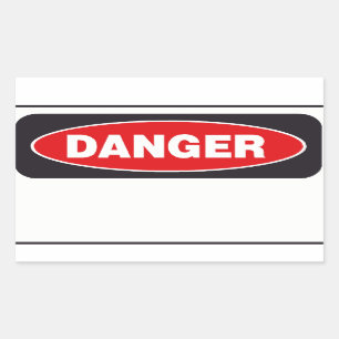 Danger Sticker Template