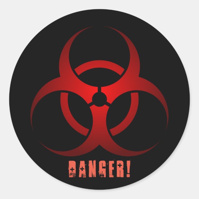 Danger Stickers Glossy 1½ inch (sheet of 20) (Front)