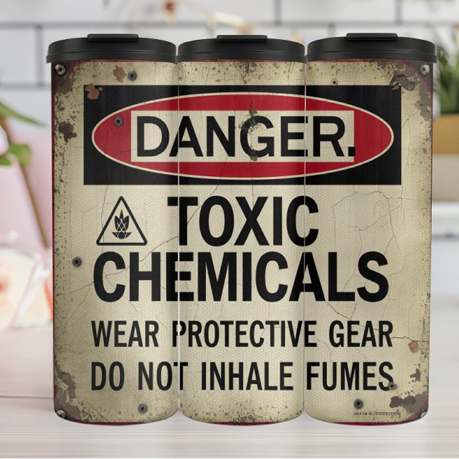 Danger: Toxic Chemicals, Protective Gear Thermal Tumbler (Creator Uploaded)