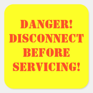 Danger Warning label