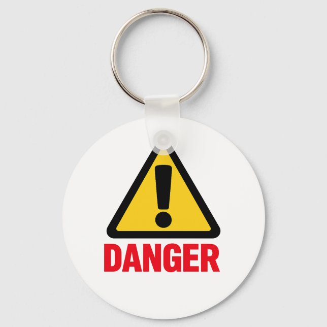 DANGER – Warning Sign Design Keychain (Front)