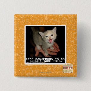 Dangerous 2 Inch Square Button