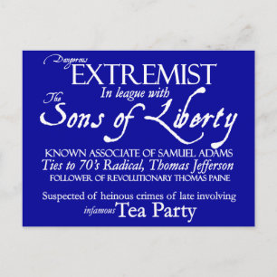 Dangerous Extremist: 18th Century Style Poster Postcard