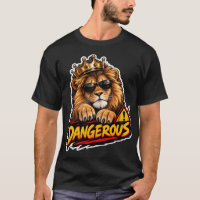 Dangerous Lion King Cool Boys T-Shirt | Crown Sung
