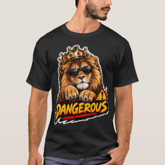 Dangerous Lion King Cool Boys T-Shirt | Crown Sung