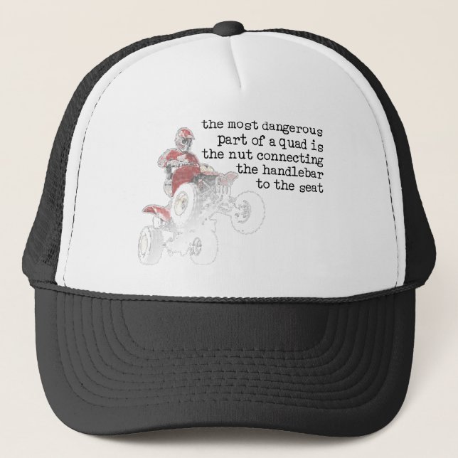 Dangerous Nut Quad Atv Off-Road Cap Hat (Front)