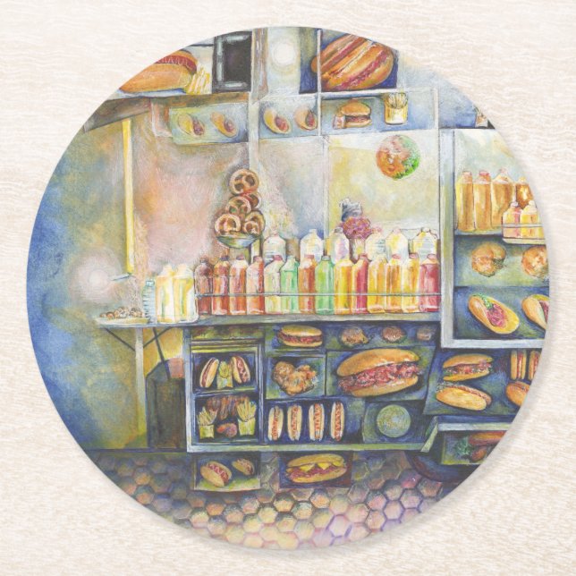 Dangerously Close To Fun Round Paper Coaster (Front)