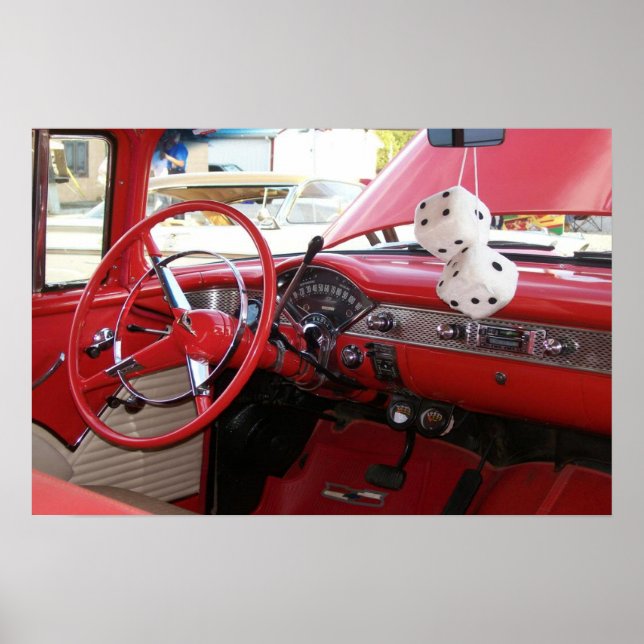 Dangling Dice Classic Auto Photo Poster (Front)