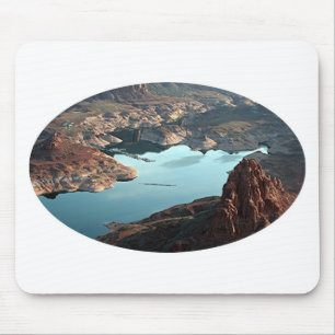 Dangling Rope Marina, Lake Powell, Utah, USA, oval Mouse Pad