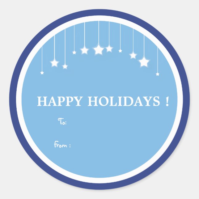 Dangling stars - christmas gift tags (Front)