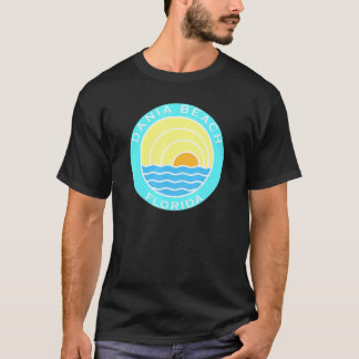 Dania Beach Florida Retro Sunset T-Shirt