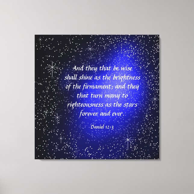 Daniel 12:3 Impression de toile (Recto)