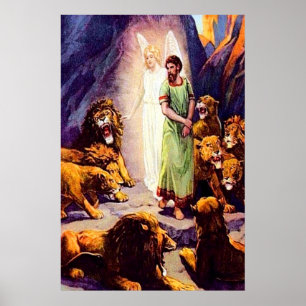 Daniel 6 God Protects Daniel from Harm poster