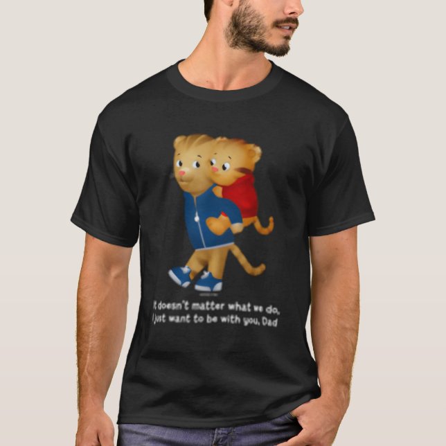 Daniel And Dad Tiger Dark T-Shirt (Front)