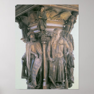 Daniel and Isaiah in Dispute, hexagonal pedestal Poster