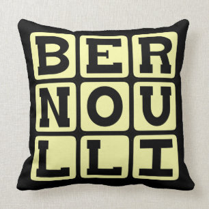 Daniel Bernoulli, of the Bernoulli Principle Throw Pillow