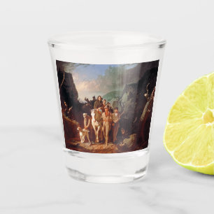 Daniel Boone escorting settlers Shot Glass
