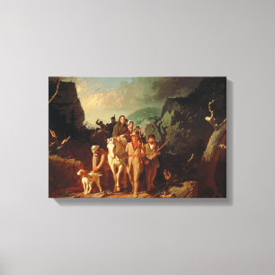 Daniel Boone escorting settlers through the Cumber Canvas Print