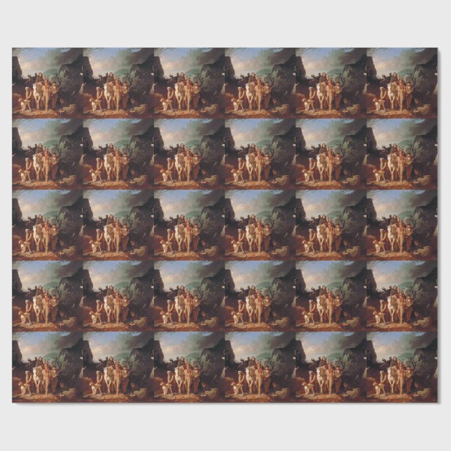 Daniel Boone escorting settlers  Wrapping Paper (Flat)