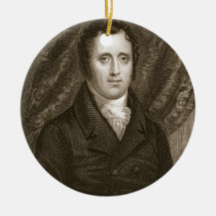 Daniel D. Tompkins (1774-1825) engraved by Thomas Ceramic Ornament