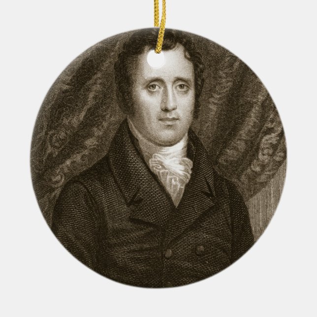 Daniel D. Tompkins (1774-1825) engraved by Thomas Ceramic Ornament (Front)