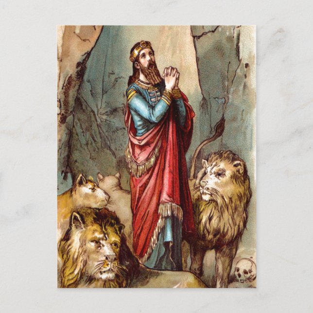 Daniel dans la carte postale de la tanière du lion (Devant)