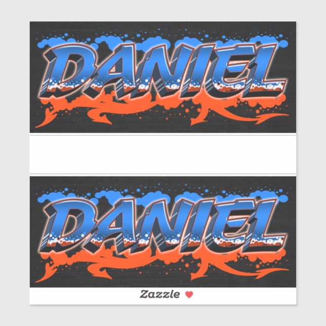 Daniel First Name Graffiti Sticker (Sheet)