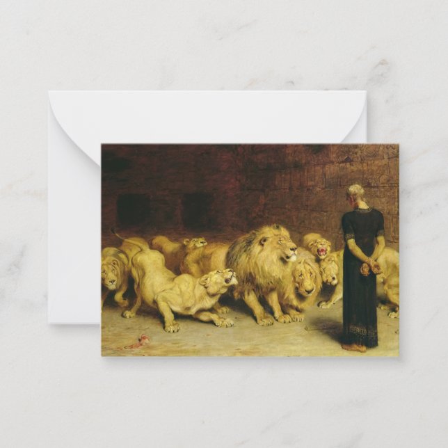 Daniel in the Lions' Den, 1872 by Briton Riviere Card (Front)