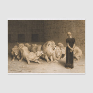 Daniel in the Lions Den, 1875 by Briton Riviere Tissue Paper