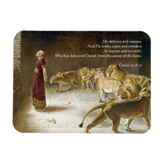 Daniel in the Lion's Den Bible Art Scripture Magnet