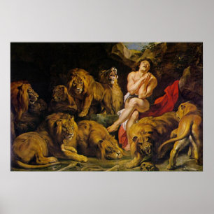 Daniel in the Lion's Den Canvas Print