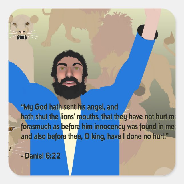 Daniel in the Lions' Den I Stickers (Front)