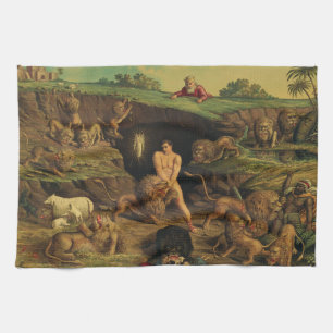 Daniel in the Lions' Den Kitchen Towel