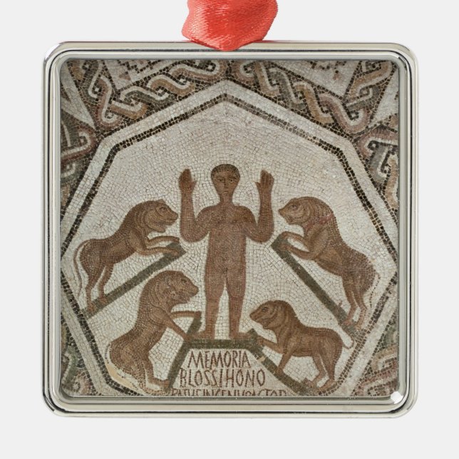 Daniel in the Lions' Den Metal Ornament (Front)