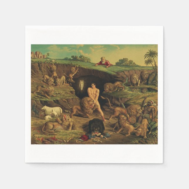 Daniel in the Lions' Den Napkin (Front)