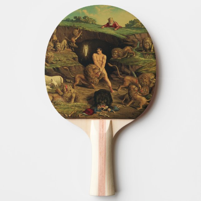 Daniel in the Lions' Den Ping Pong Paddle (Front)