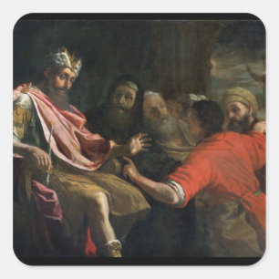Daniel Interpreting Nebuchadnezzar's First Dream ( Square Sticker