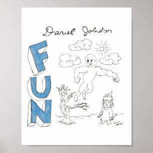 Daniel Johnston Fun Drawing Sticker  Poster