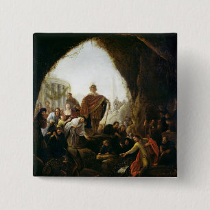 Daniel Killing the Dragon of Baal 2 Inch Square Button