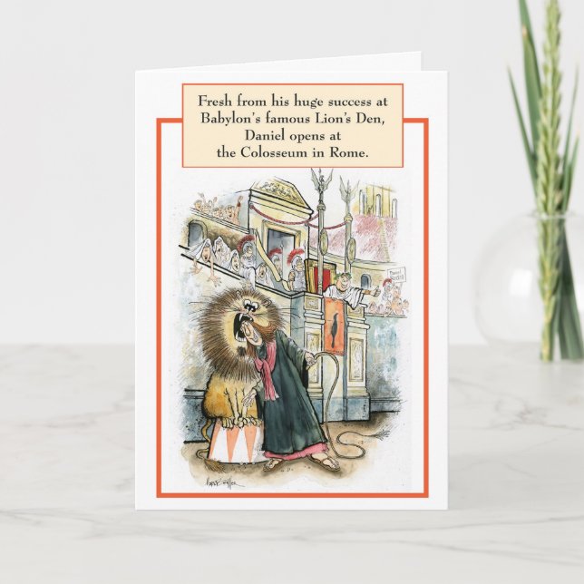 Daniel Lion Biblique Carte d'anniversaire (Devant)