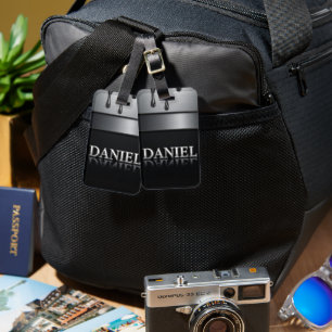 Daniel Name with Dripping Liquid Metal Luggage Tag