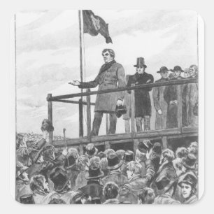 Daniel O'Connel at the meeting at Trim Square Sticker