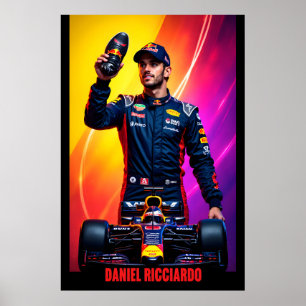 Daniel Ricciardo Formula One Racing Champion Poster