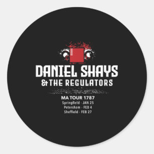 Daniel Shays Machusetts History  Classic Round Sticker